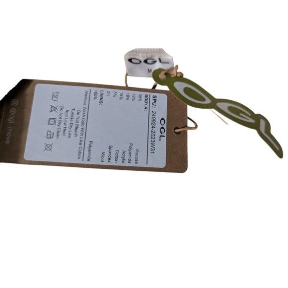 OGL FuzzLuxe High Waisted Straight Leg Pull On Pant Sz Medium Beige Stretchy Sof - Picture 4 of 5